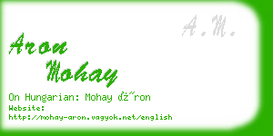 aron mohay business card